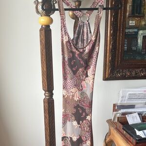 Loges asymmetrical silk rayon dress